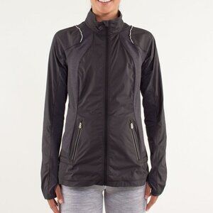 Lululemon Athletica Run Nothin' But Run Jacket Black 2 Full Zip Water Resistant